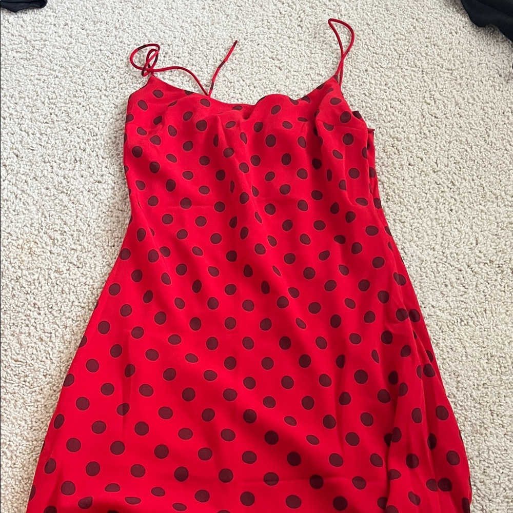 Abercrombie polka dot tie mini dress